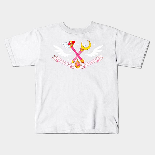 Magical Girl in Training Kids T-Shirt by bluerockerzoo